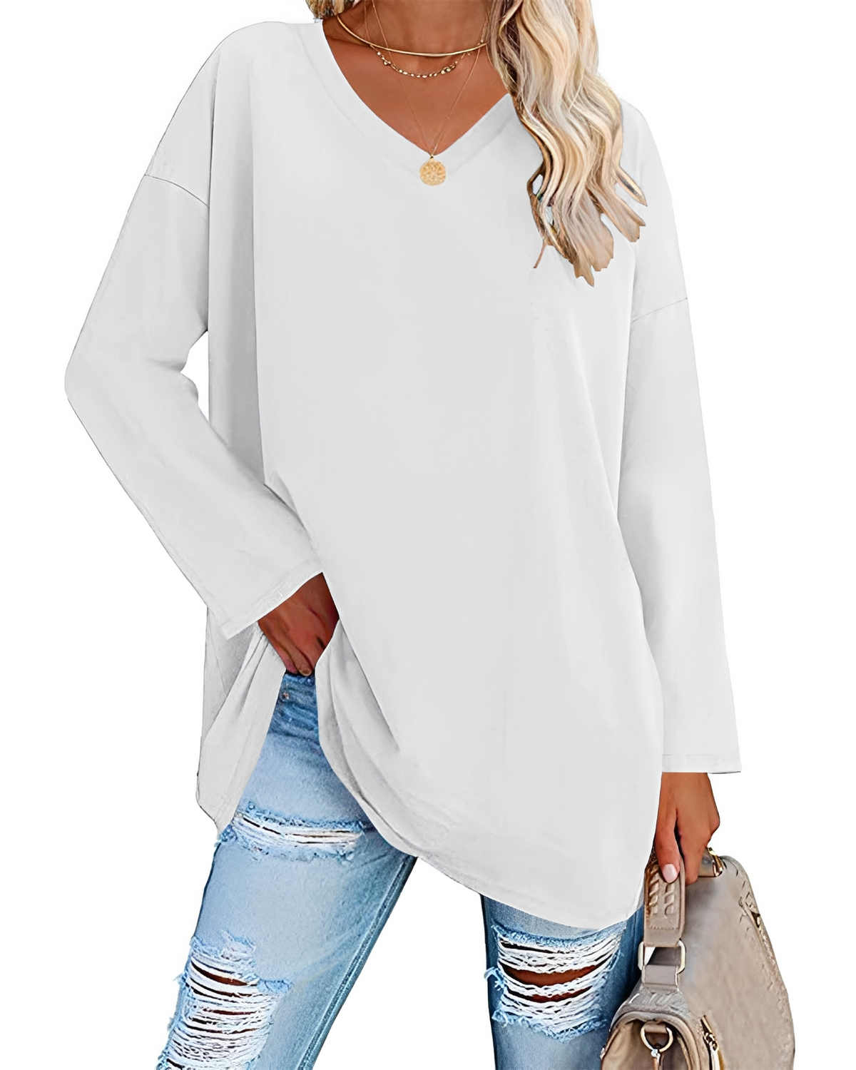 Kendra - Elegantes V-Neck-Shirt mit entspannter Passform
