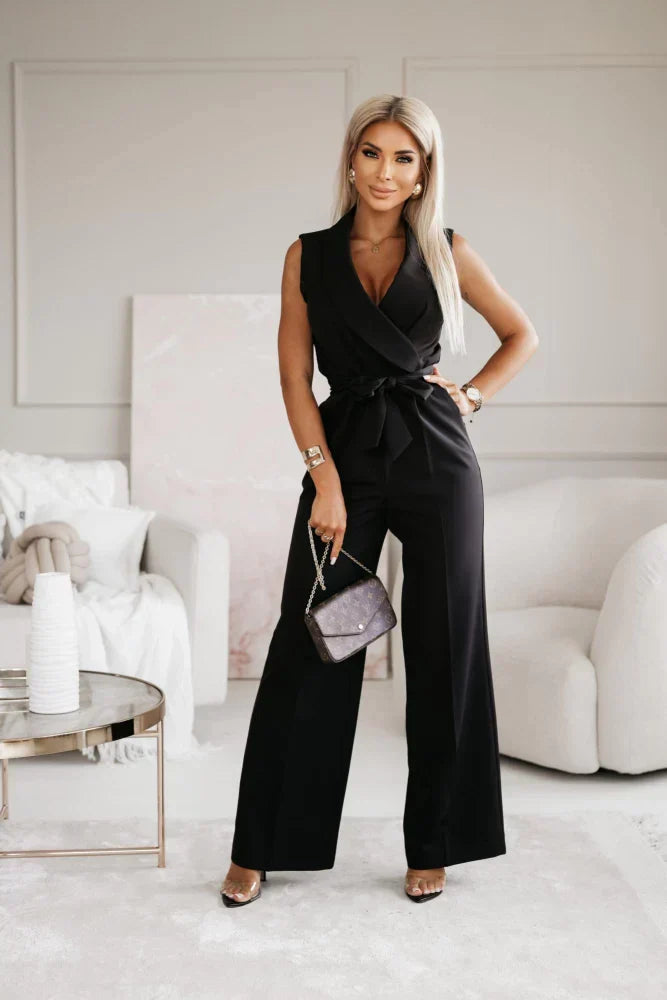 Ärmelloser Overall – eleganter Schnitt aus hochwertigem Stoff