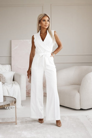 Ärmelloser Overall – eleganter Schnitt aus hochwertigem Stoff