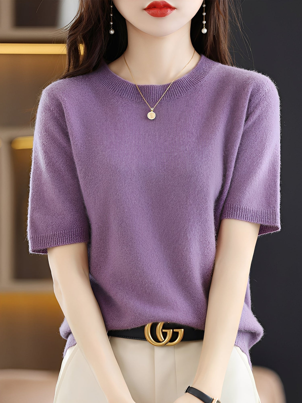 Blandine - Kurzarm-Pullover für Damen