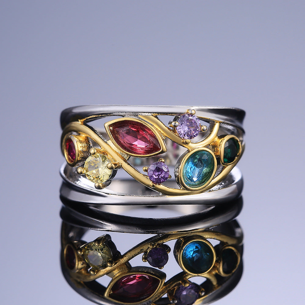 Zelina – Vintage-Ring mit bunten Akzenten