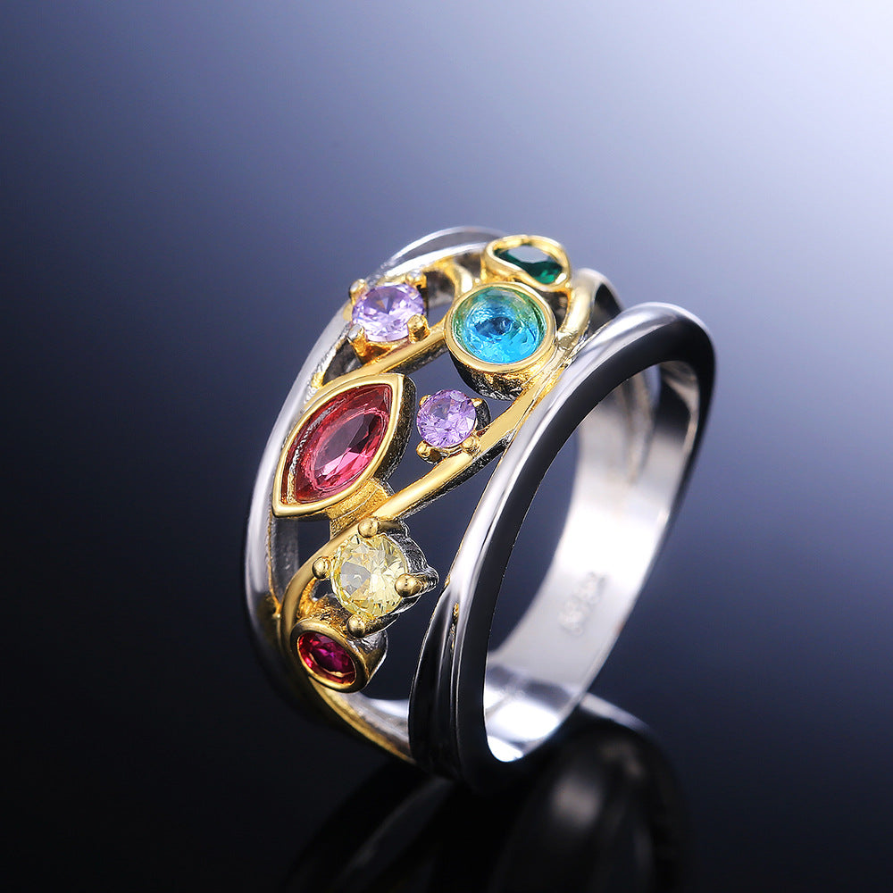 Zelina – Vintage-Ring mit bunten Akzenten