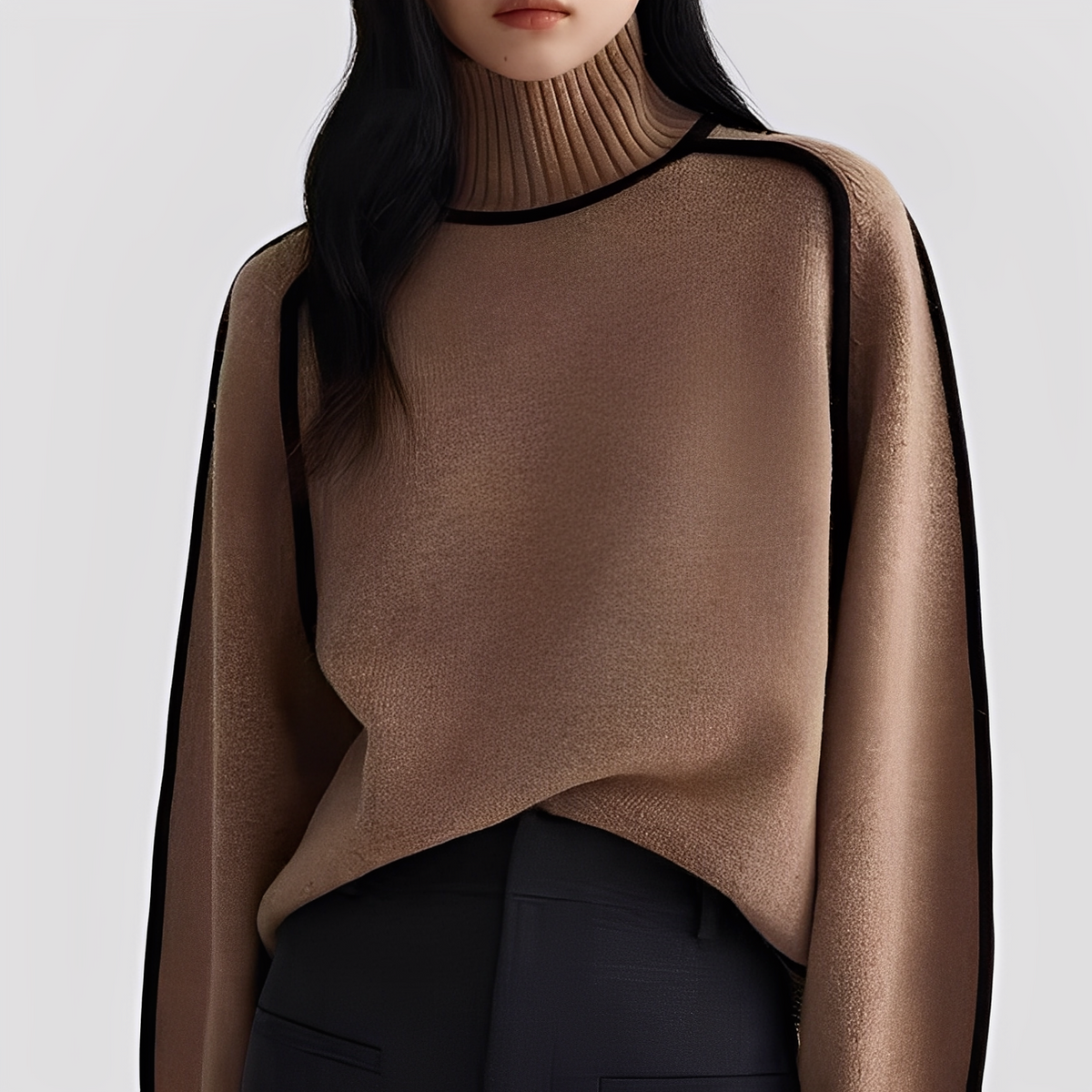 Azalea - Schicker, entspannter Damen-Rollkragenpullover