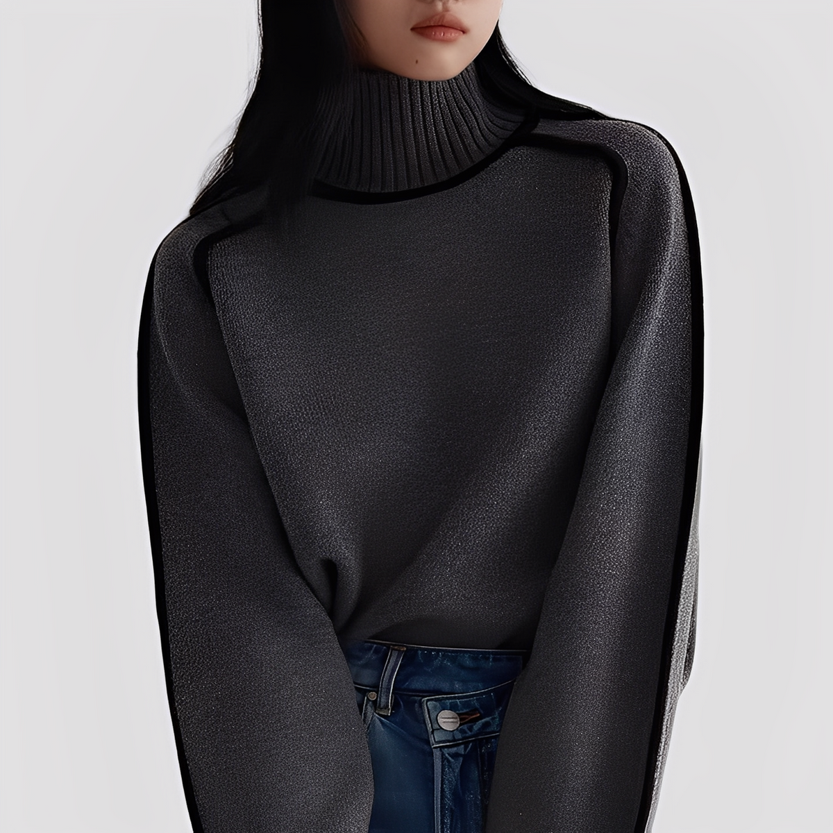 Azalea - Schicker, entspannter Damen-Rollkragenpullover