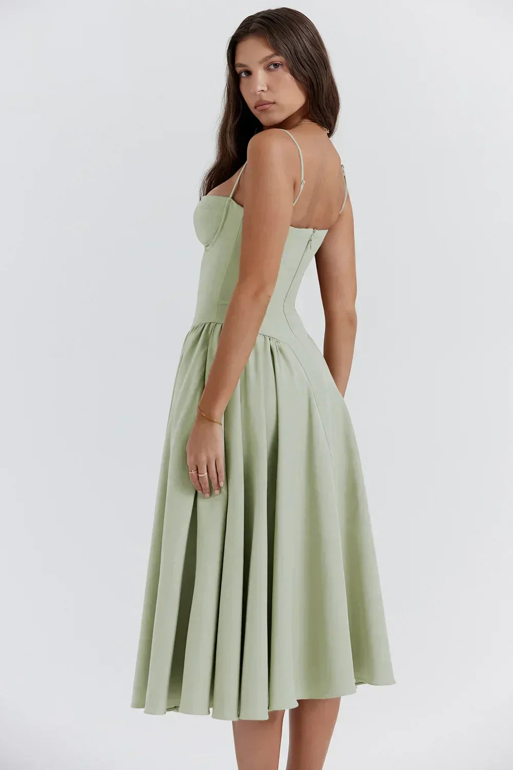 Cheri - Midikleid mit Trägern und freiem Rücken