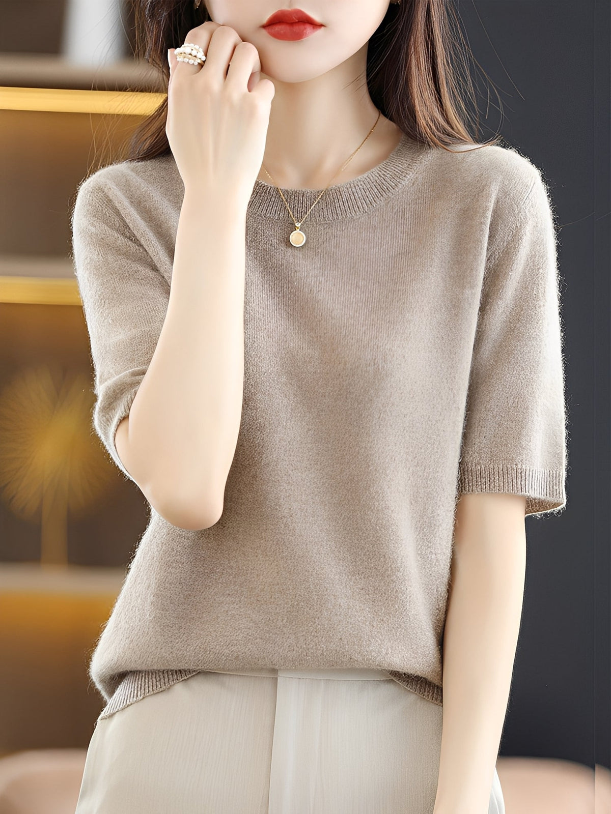 Blandine - Kurzarm-Pullover für Damen
