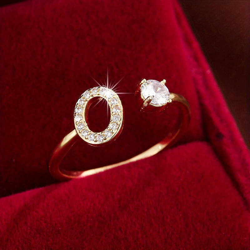 Nova – Stilvoller offener Ring mit Initiale