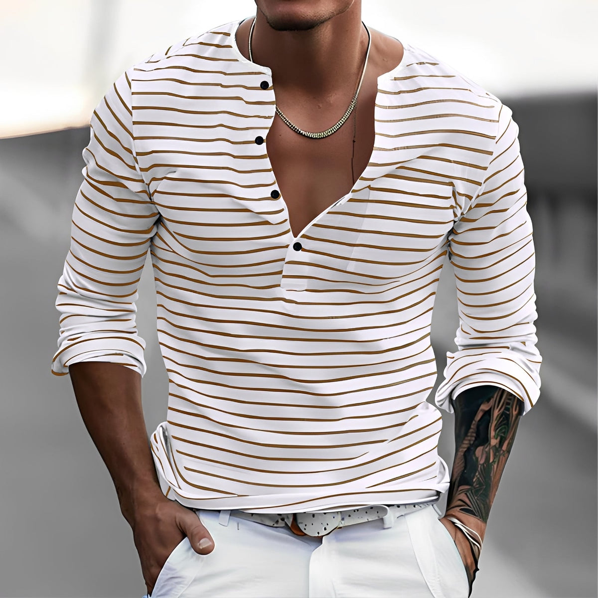 Thomson - Elegantes Langarmshirt mit Streifen