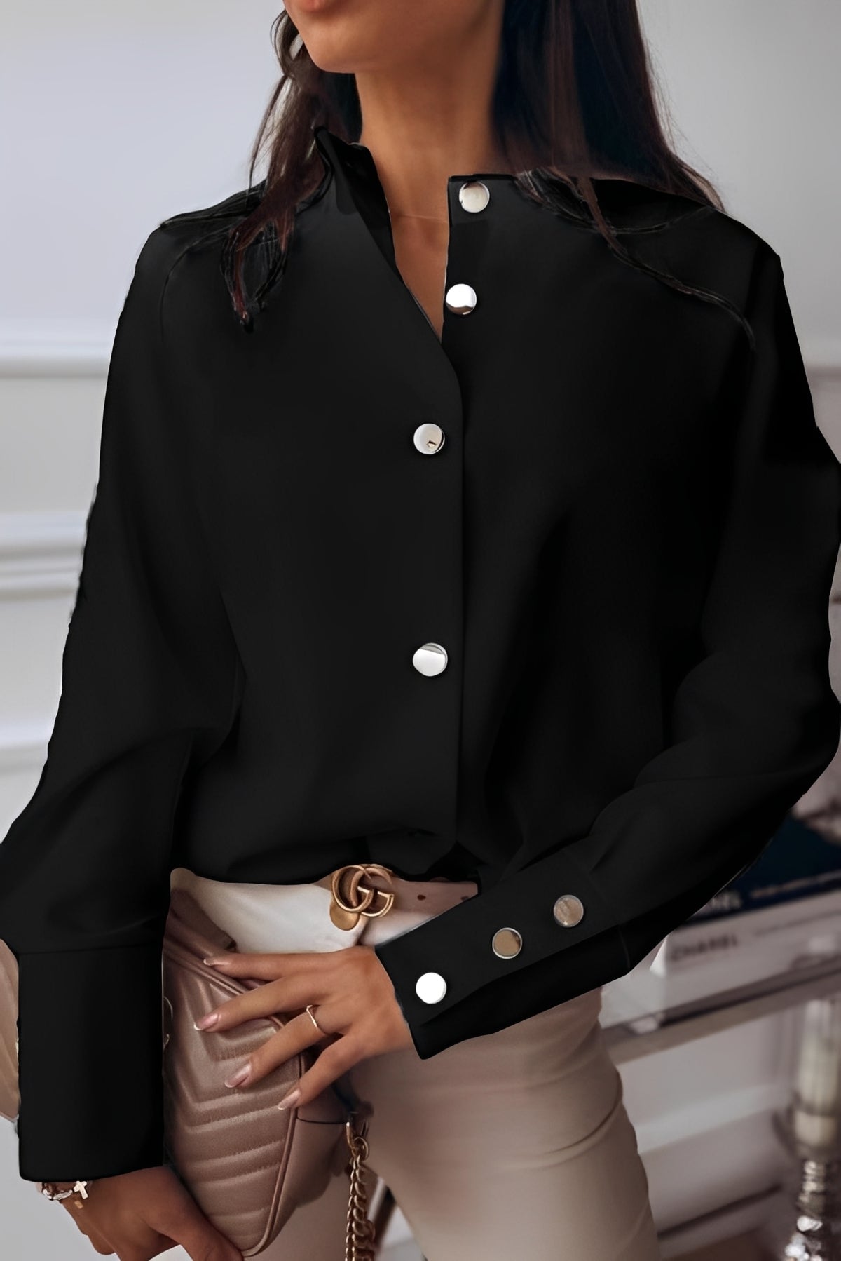 Ashley - Stilvolle Langarm-Bluse