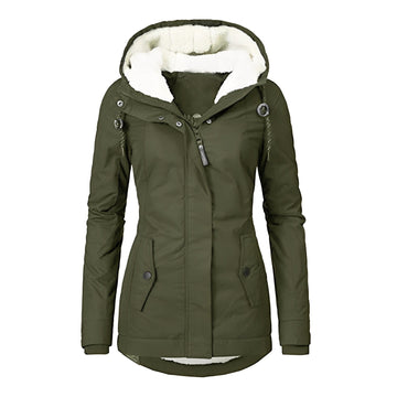 Earleen - Angenehme und flauschige Jacke mit Kapuze