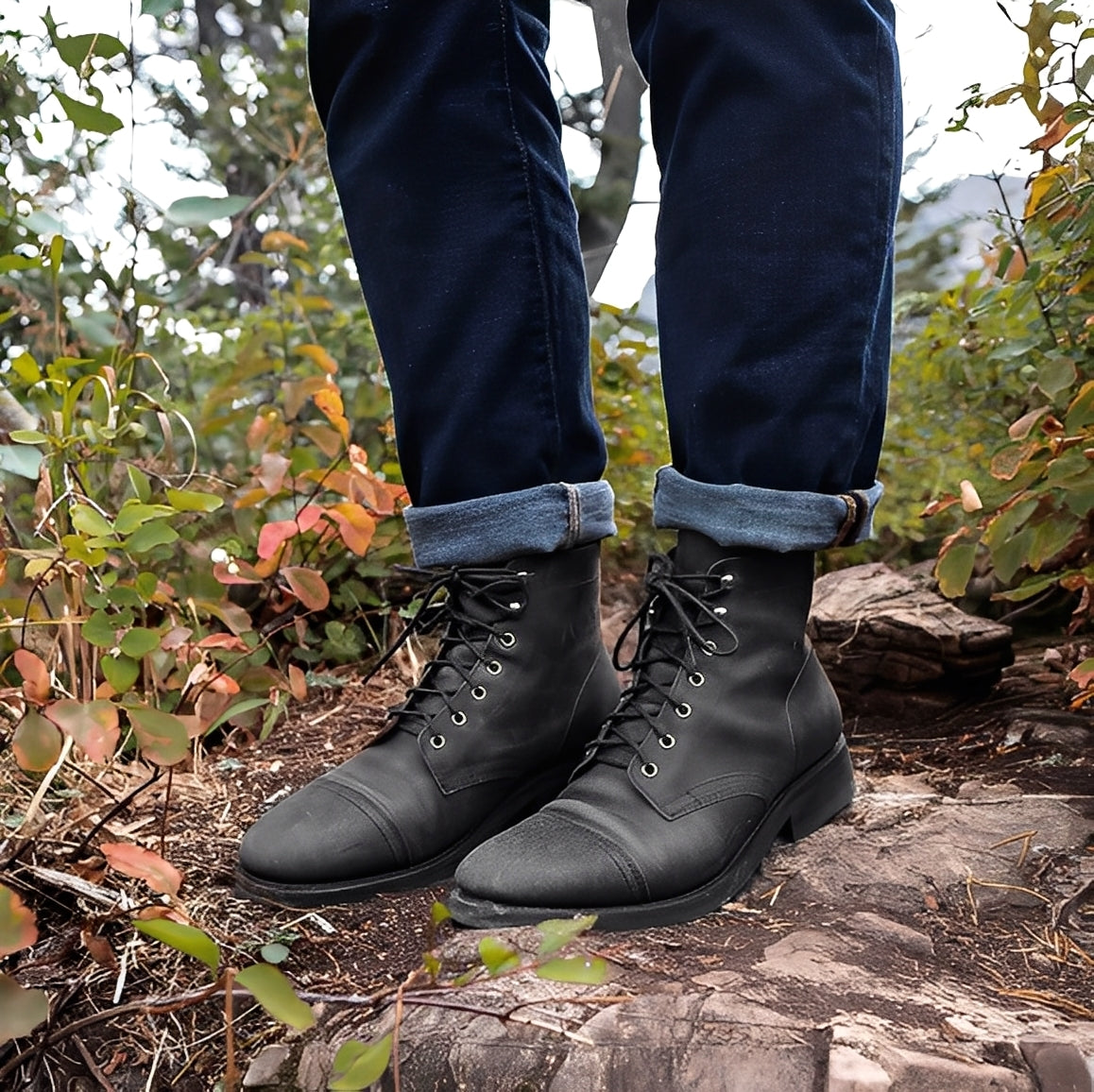 Lucrèce - Vintage-Stil Schnürstiefel