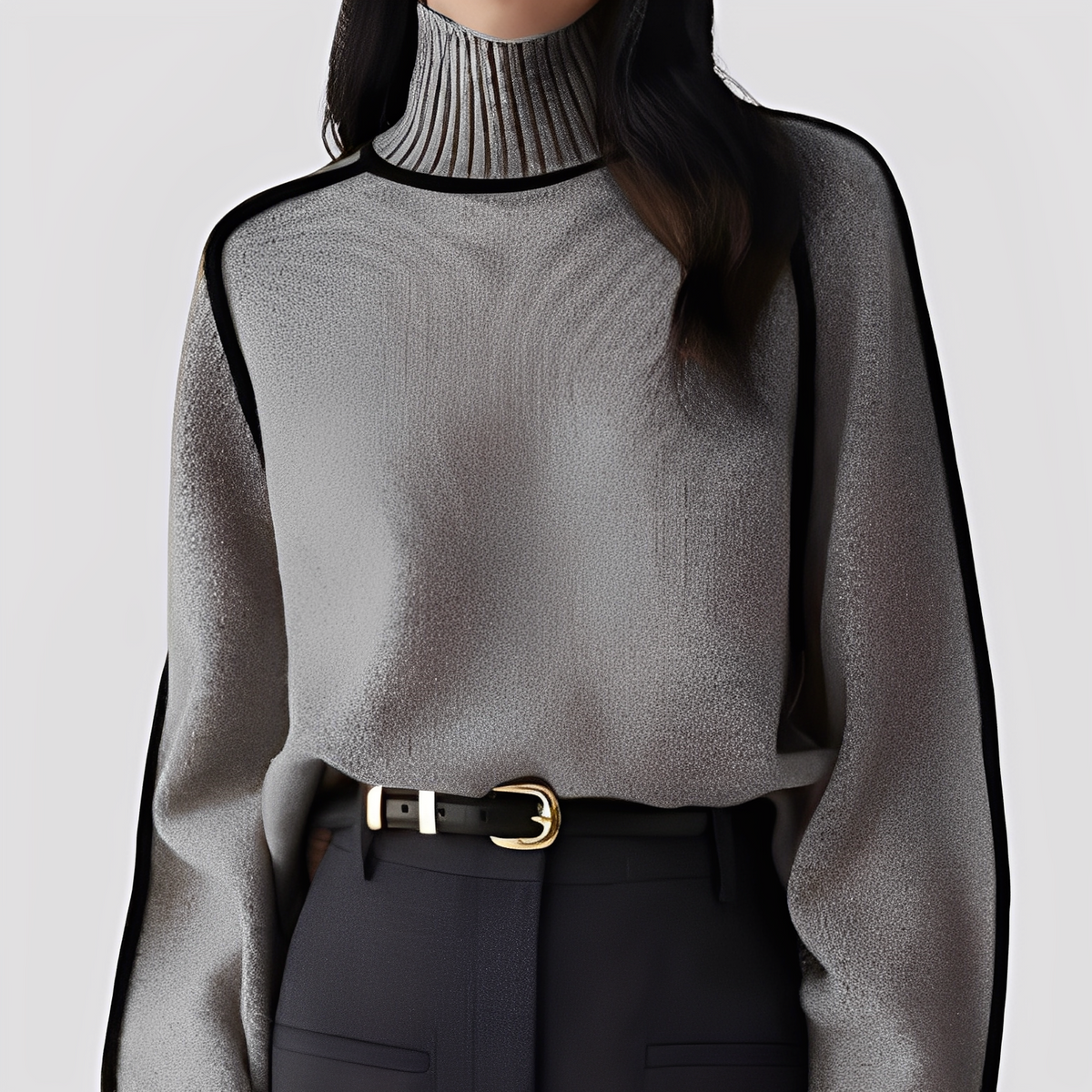 Azalea - Schicker, entspannter Damen-Rollkragenpullover
