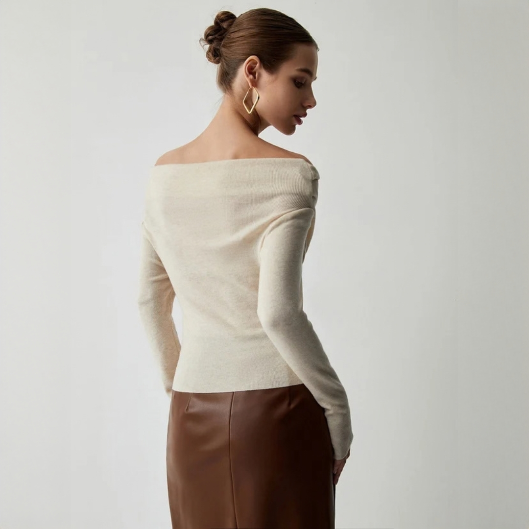 Yasmin - Edles, schulterfreies Oberteil