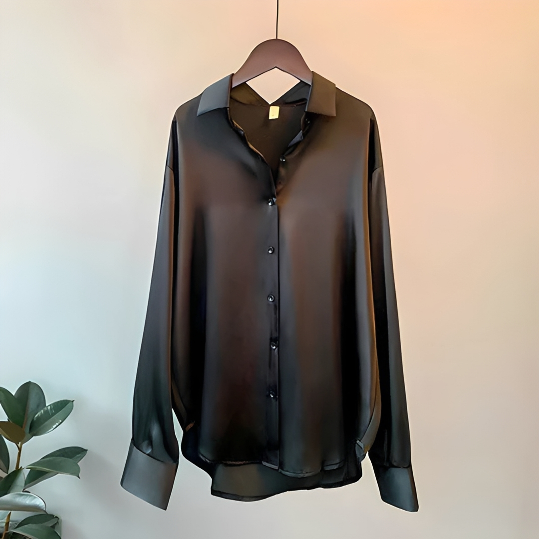 Zaniyah - Glänzendes Langarmshirt