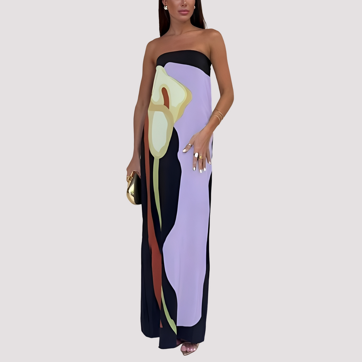 Samara - Elegantes Maxikleid ohne Schultern