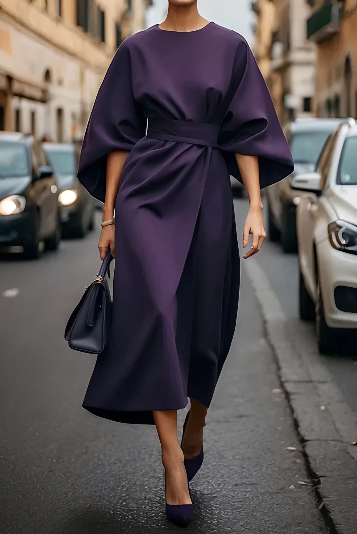 Vera - Schickes Midikleid mit Gürtel