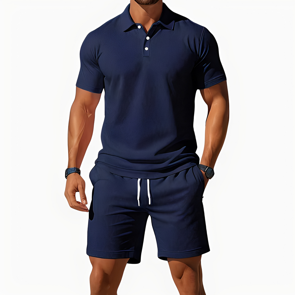 Aldrin - Trendiges Polo- und Short-Ensemble für Herren