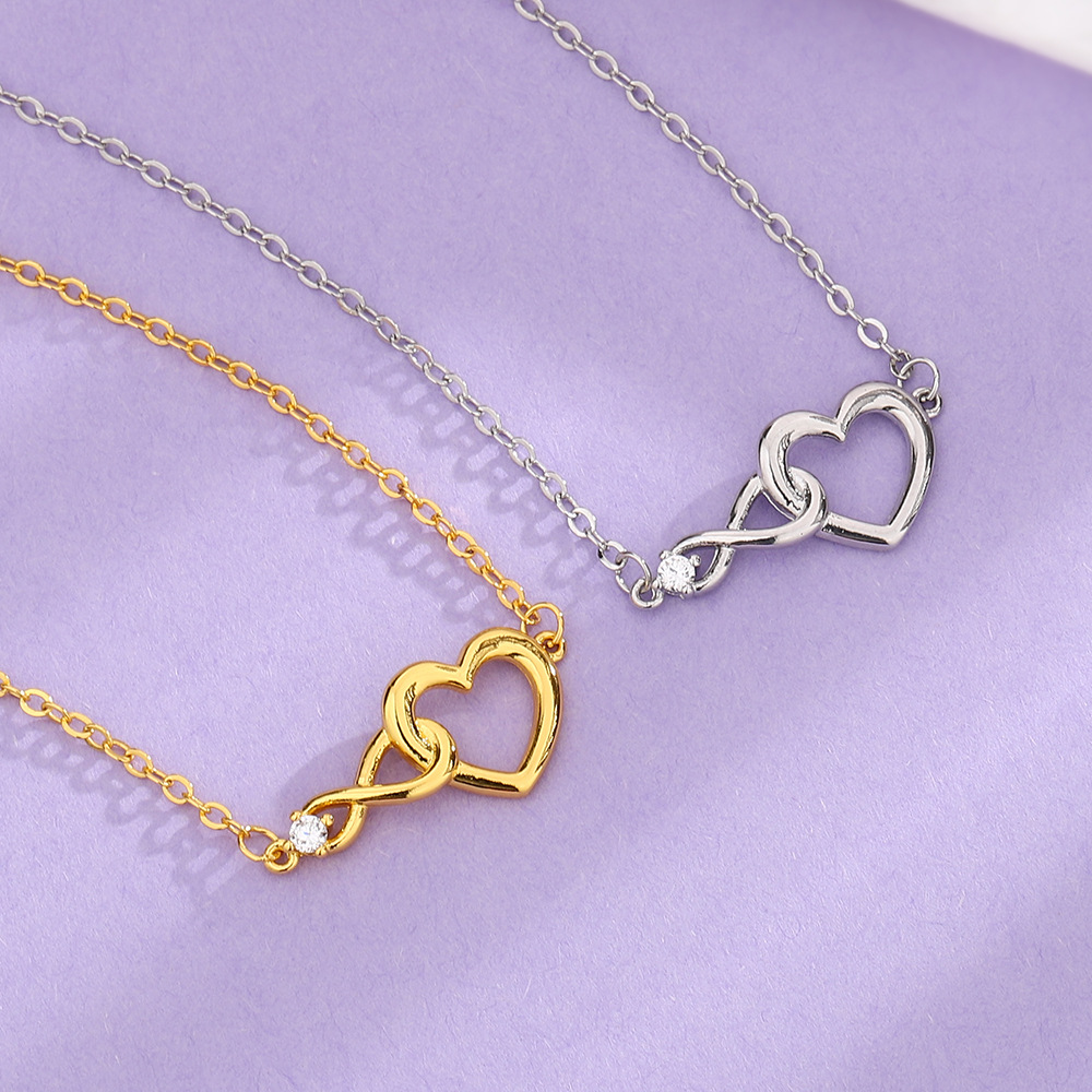 Unendliches Herzarmband - Feines CZ-Armband