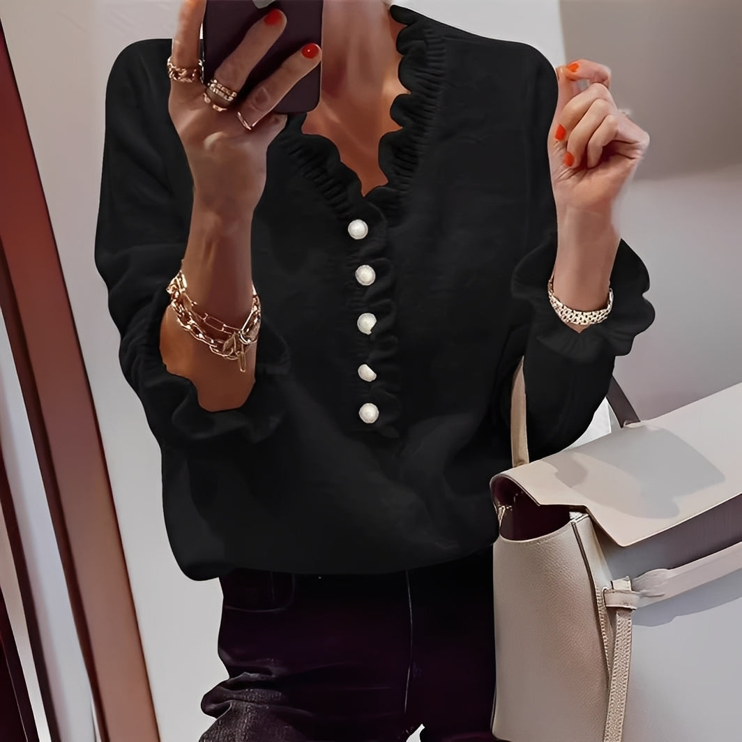Isabella - Eleganter Pullover mit Knöpfen für Damen