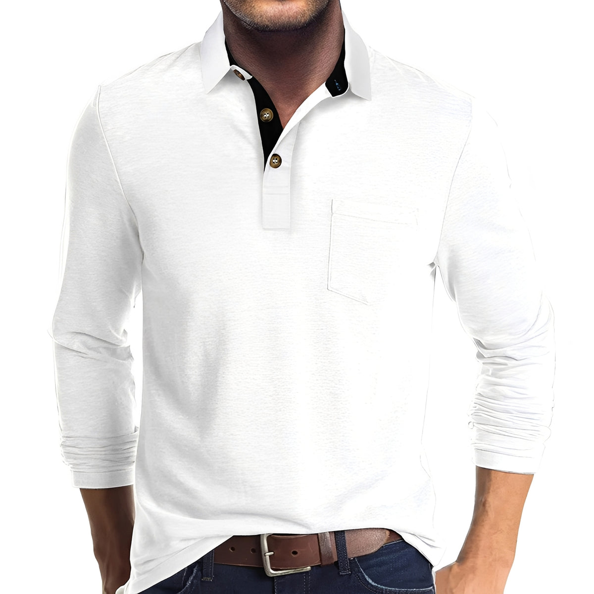 Marty - Lässiges Langarm-Poloshirt für Herren
