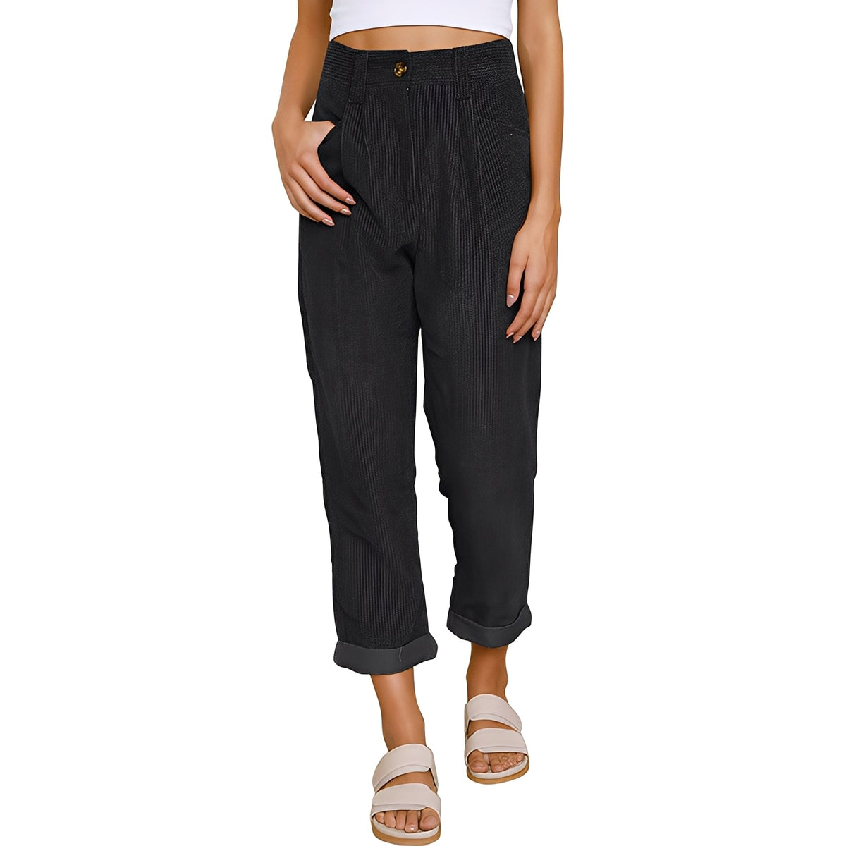 Hannah - Angenehme Damen-Cordhose mit hoher Taille