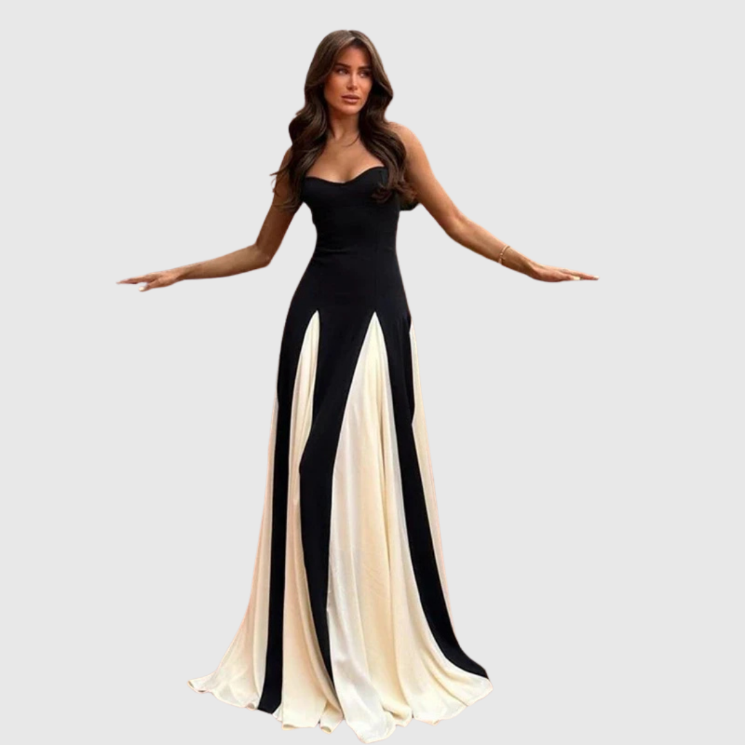 Margaux – Elegantes Maxikleid mit Ausschnitt