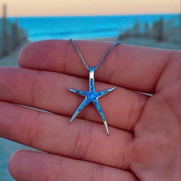 Starla – Halskette mit Seestern und blauem Detail