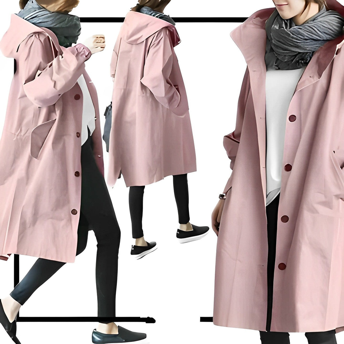 DuraCoat – Lange Jacke mit Kapuze