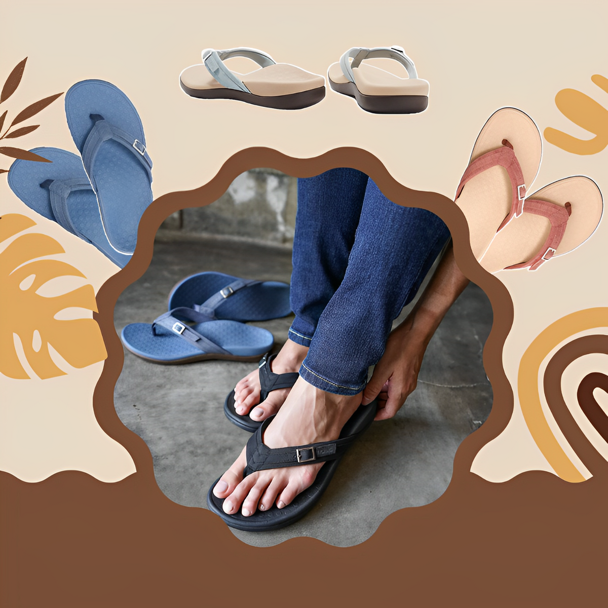 Fuß Himmel - Bequeme Sommersandalen