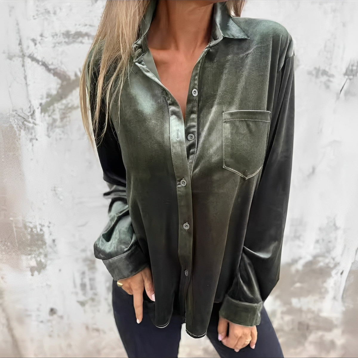Jessie - Bluse mit langen Ärmeln und Knöpfen