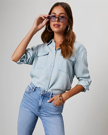 Rachel - Klassisches langärmeliges Jeanshemd für Damen