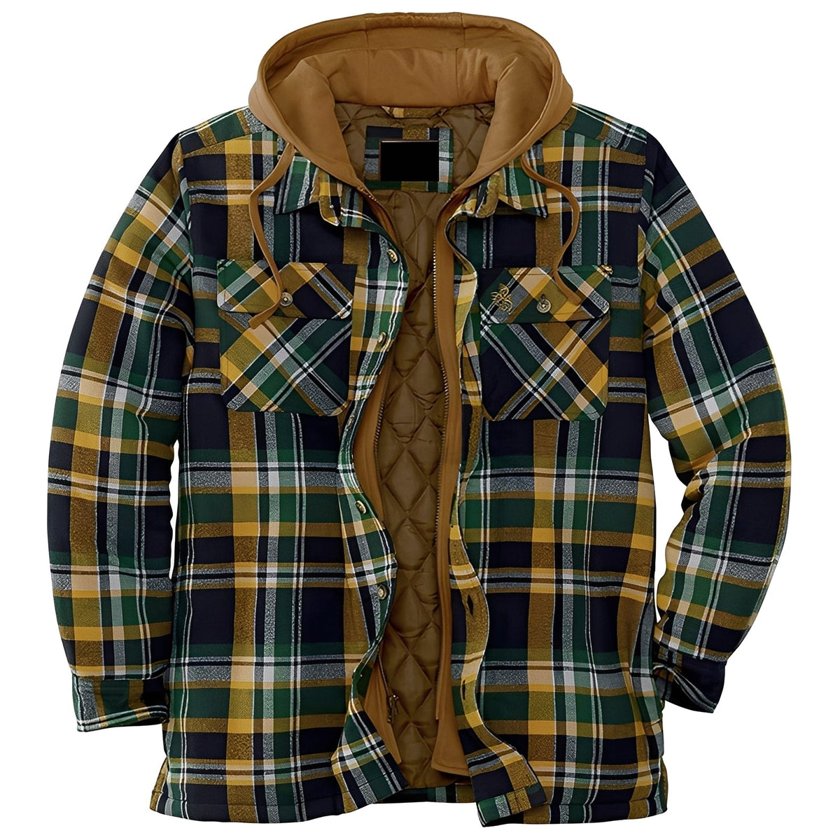 Flynn - klassische karierte Jacke mit Kapuze