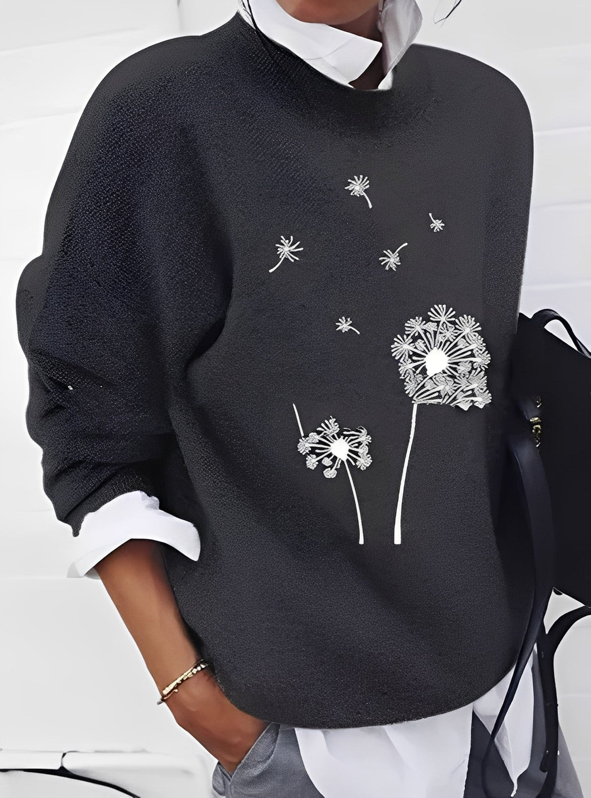 Milly - Damenpullover im modernen, lockeren Schnitt mit Muster