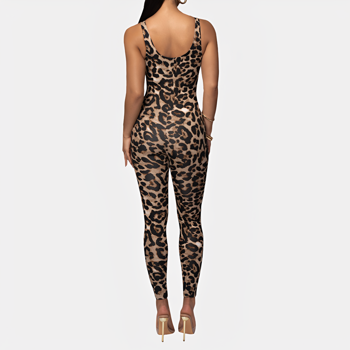 Elaine - Stilvoller Bedruckter Bodycon-Jumpsuit