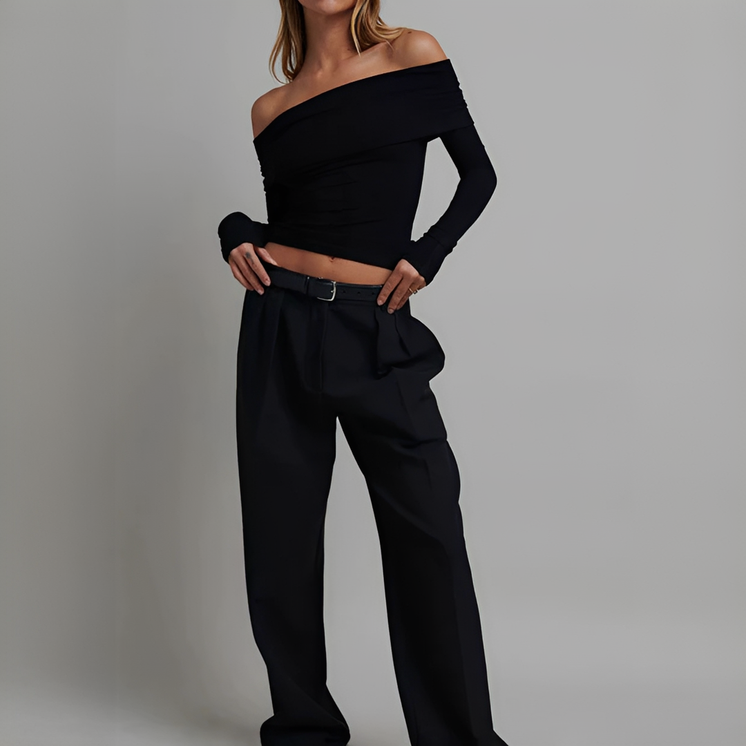Kathryn - Elegantes schulterfreies Top
