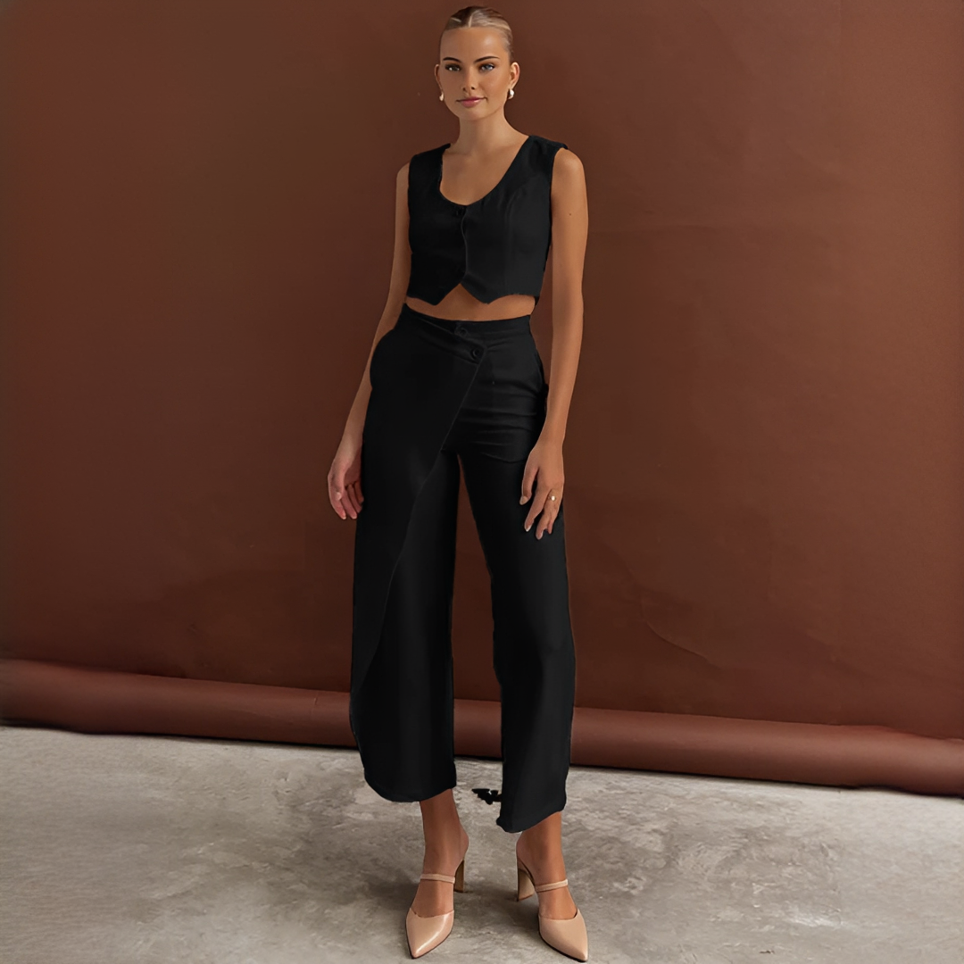 Agnes - Trendiges Set aus Weste und Hose