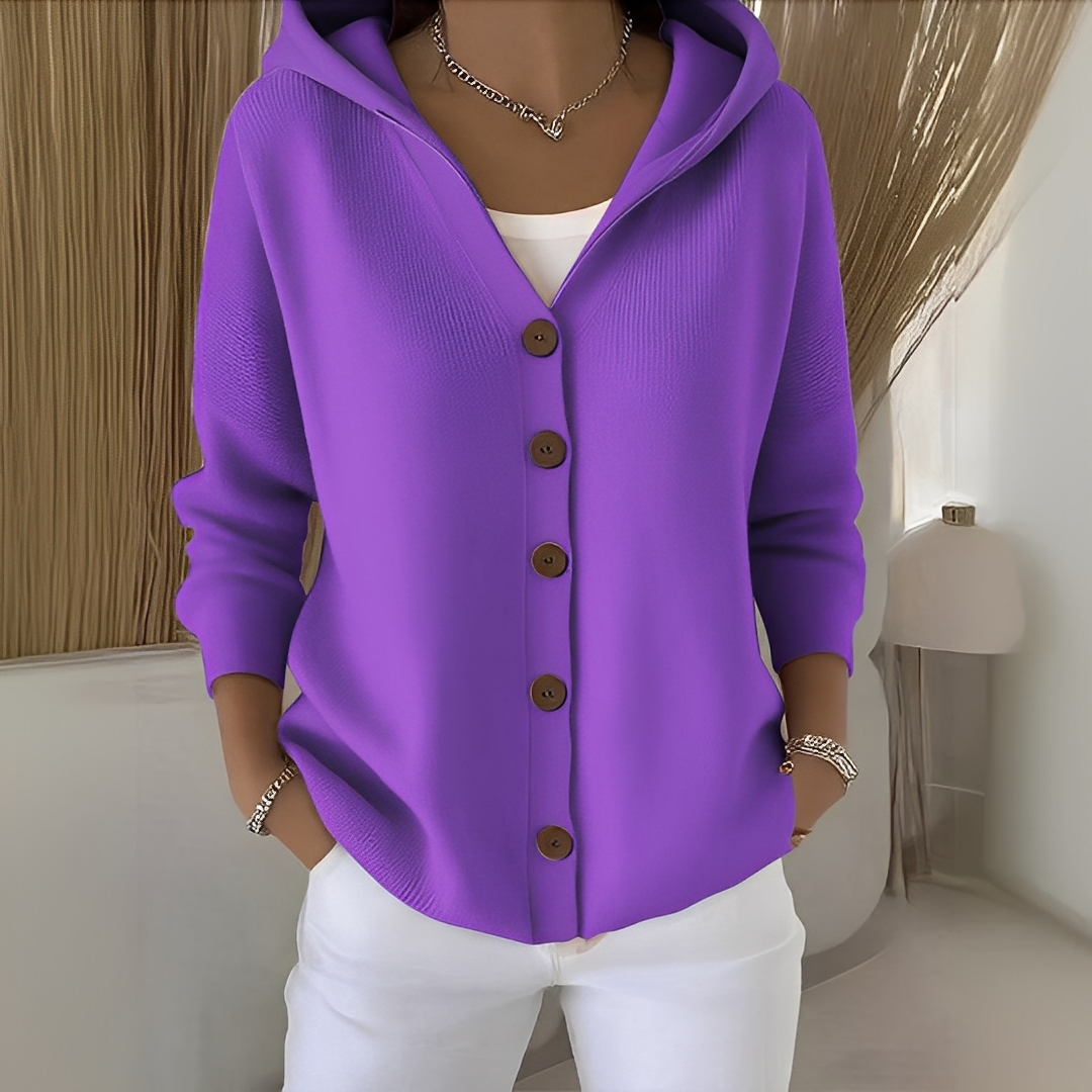 Orianne - Damen-Cardigan mit langen Baumwollärmeln