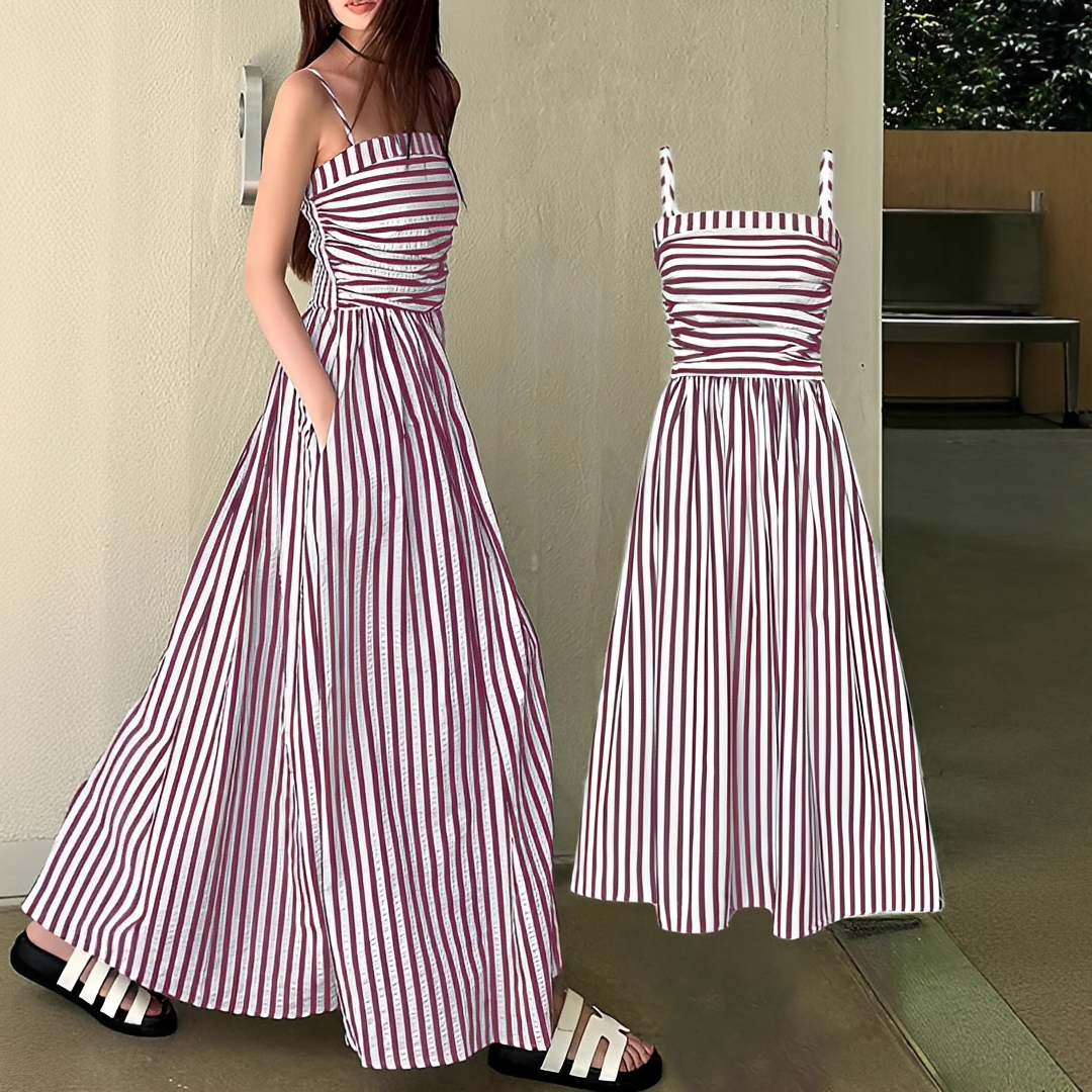 Cindy - Schickes Maxikleid mit Streifen