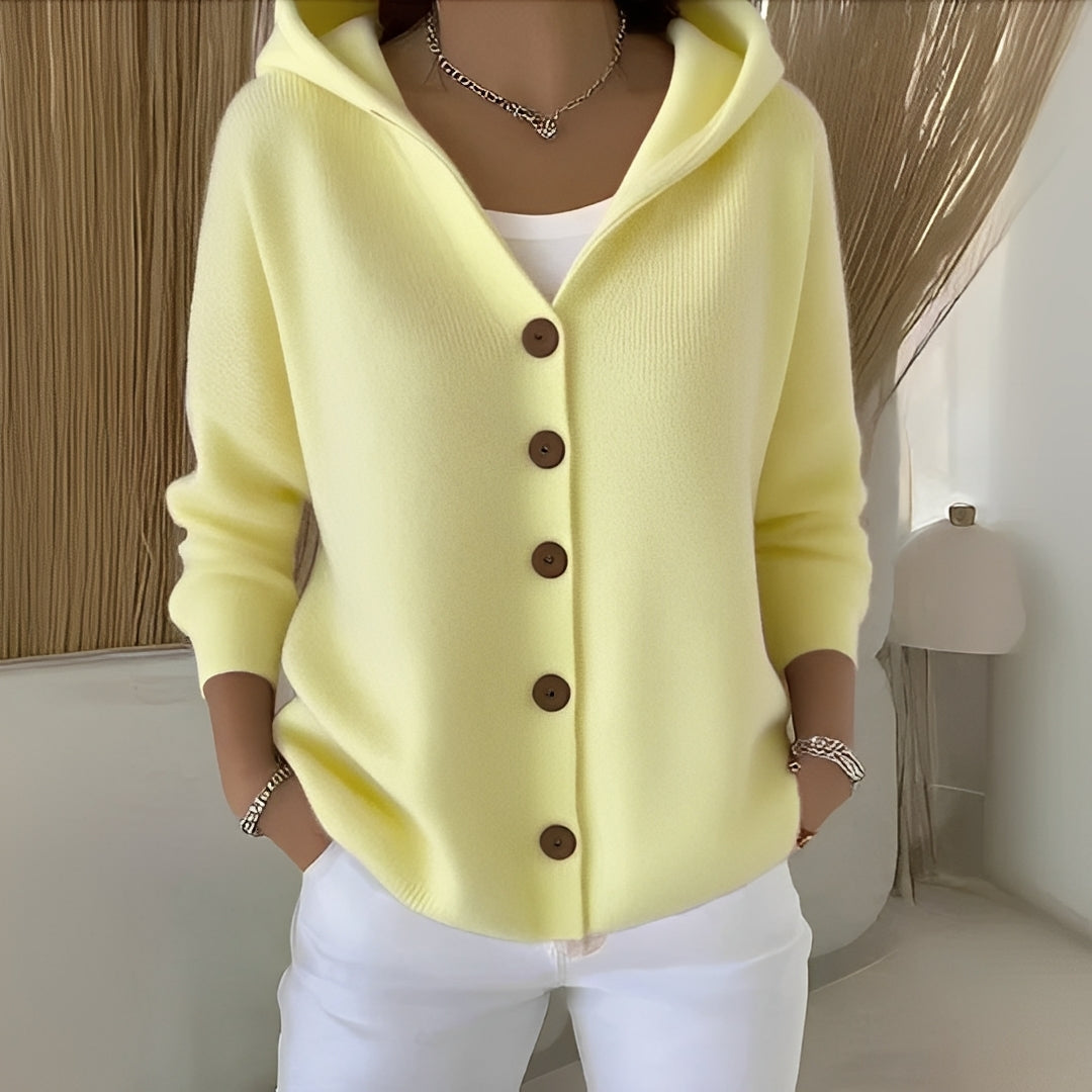 Orianne - Damen-Cardigan mit langen Baumwollärmeln