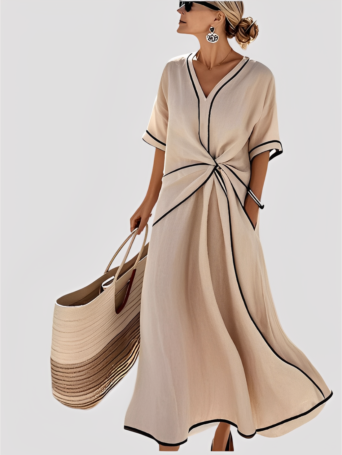 Mabel - Elegantes, lässig geschnittenes Damen-Maxikleid