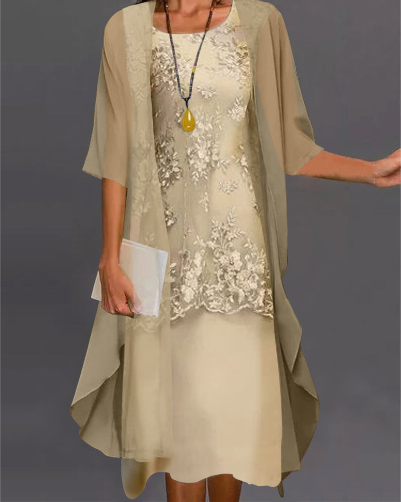 Chona - Elegantes zweiteiliges Kleid aus Chiffon
