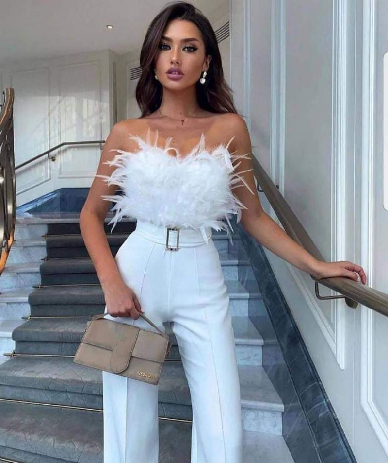 StyleLeap - Eleganter Overall mit Bandeau-Top