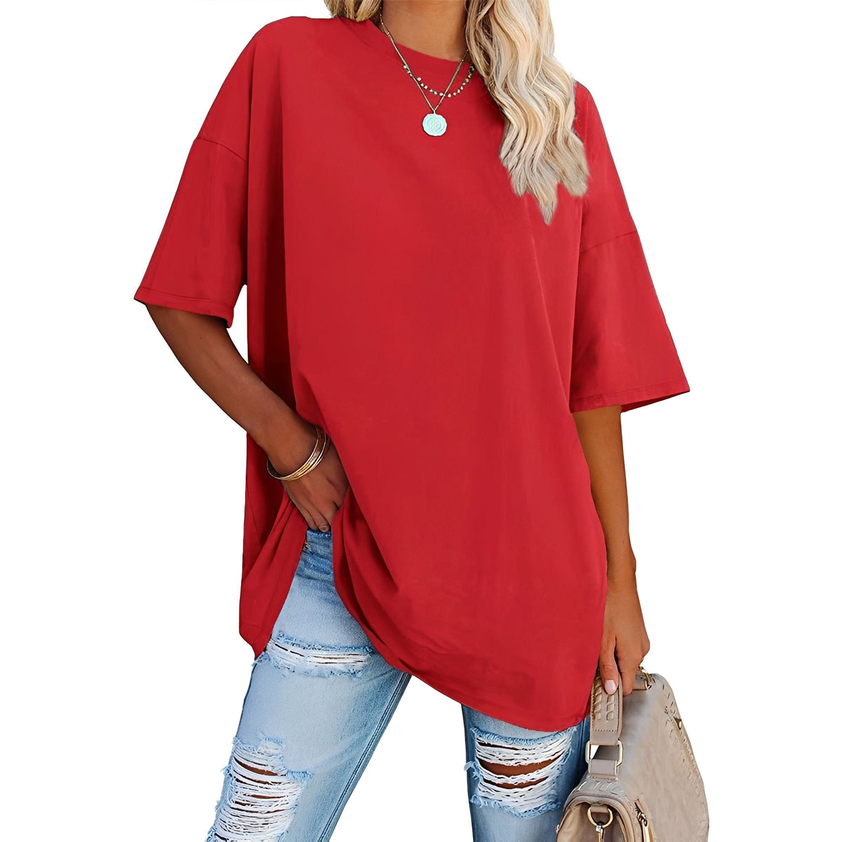 Alice - Weit geschnittenes T-Shirt mit breiten Schultern