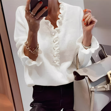 Isabella - Eleganter Pullover mit Knöpfen für Damen
