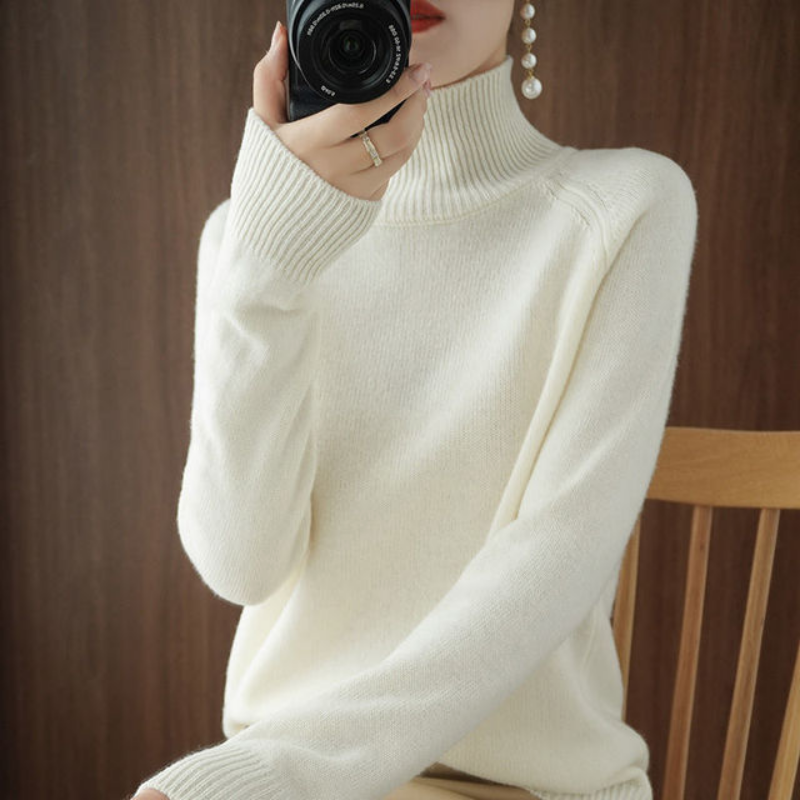 Jessel - Komfortabler Damen-Hochkragenpullover