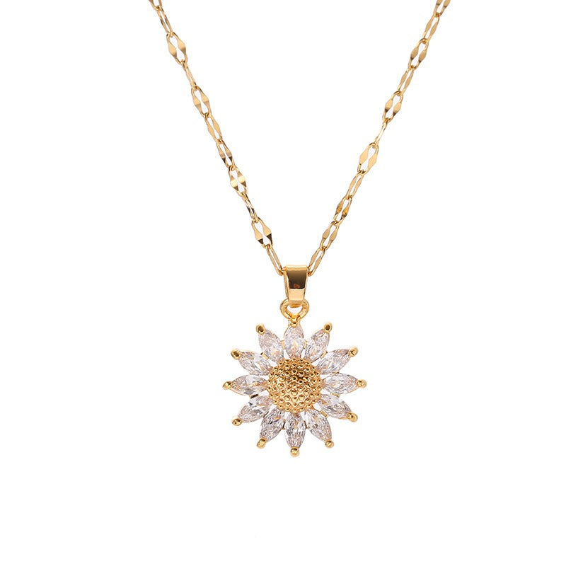 Jennie – Halskette mit Sonnenblumen-Anhänger