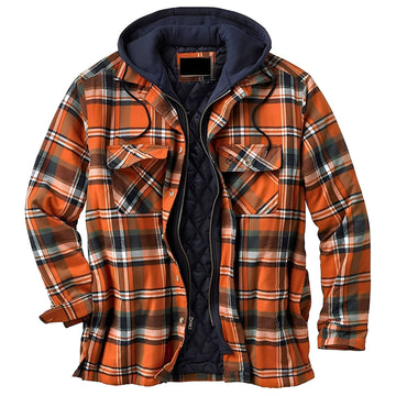 Flynn - klassische karierte Jacke mit Kapuze