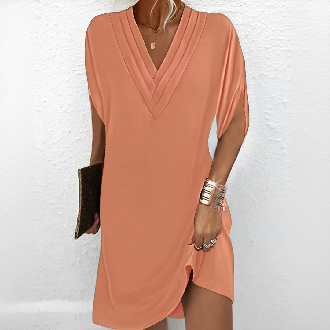 Jazlynn - Kleid mit Falten und lockeren Ärmeln