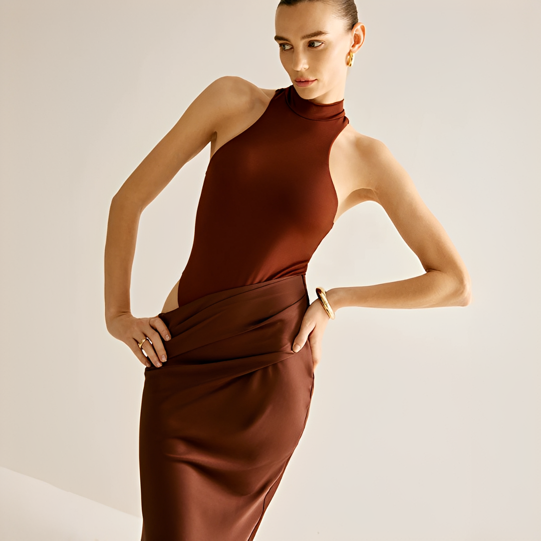 Shyanne - Stilvolles, eng anliegendes Maxikleid