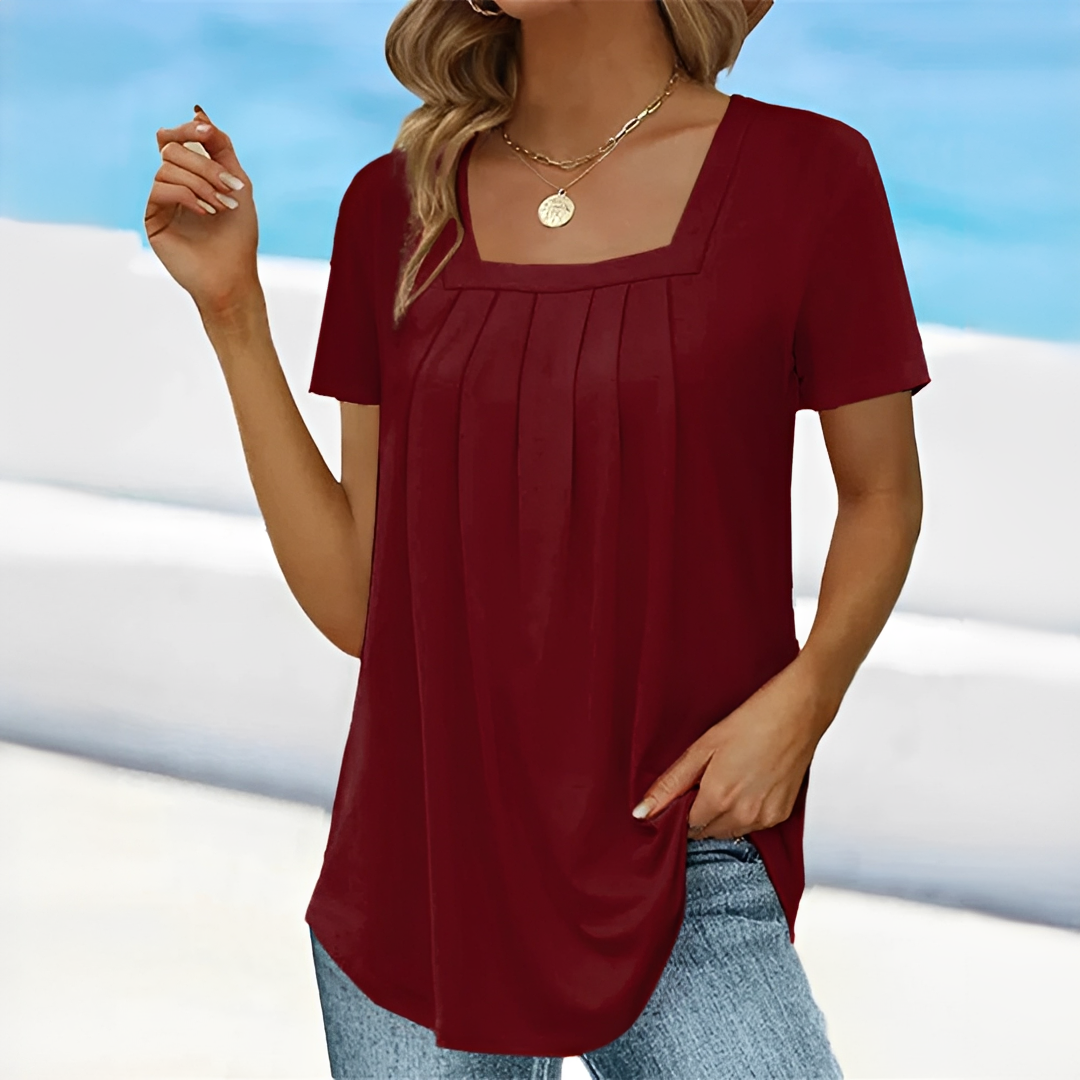 Lidania - Elegante Bluse mit Falten